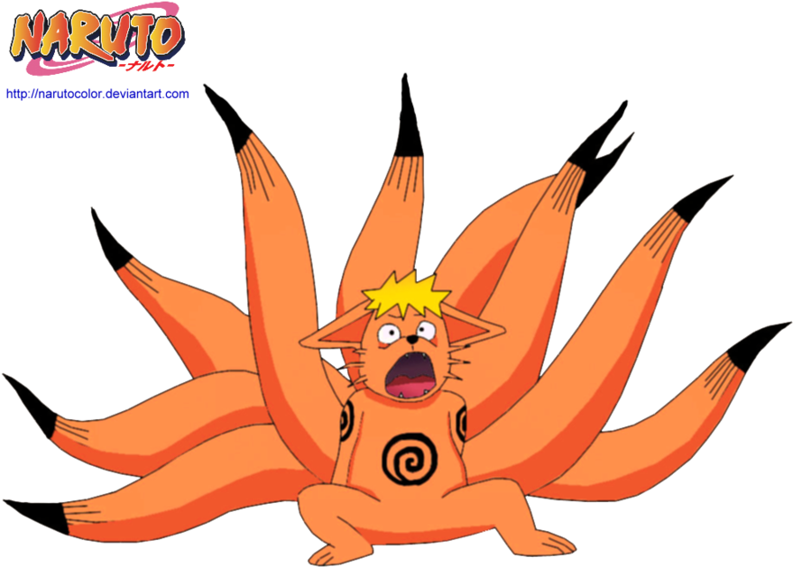 Naruto Clipart Cute - Baby Naruto And Kurama (900x642), Png Download