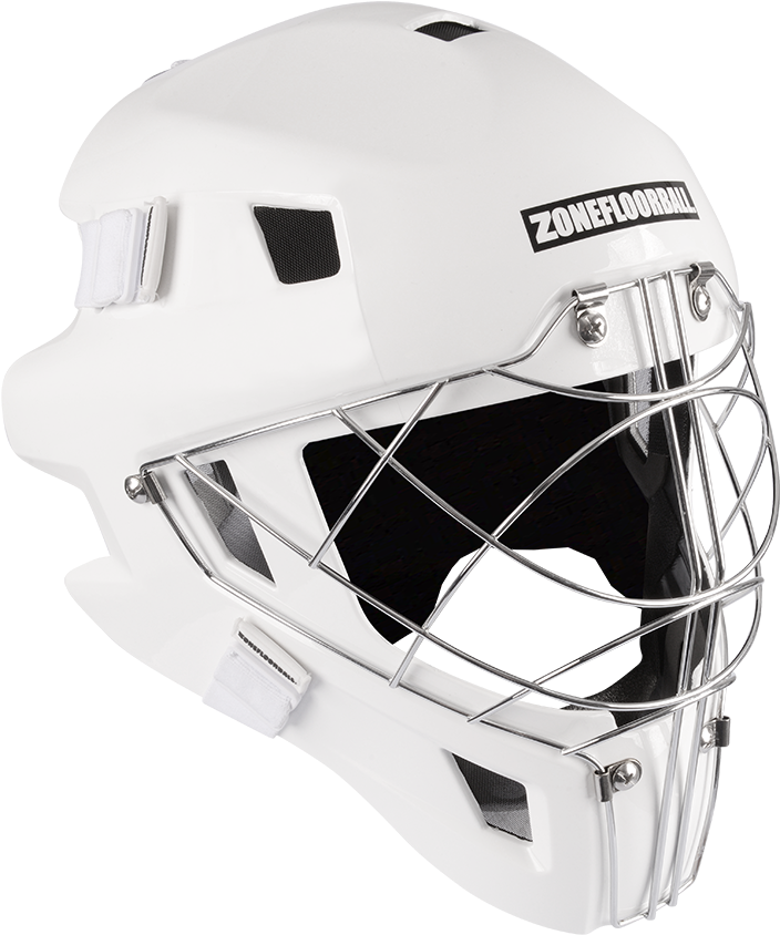 42807 Mask Monster Cat Eye Cage All White - Vit Målvaktshjälm Innebandy Zone (1000x1000), Png Download