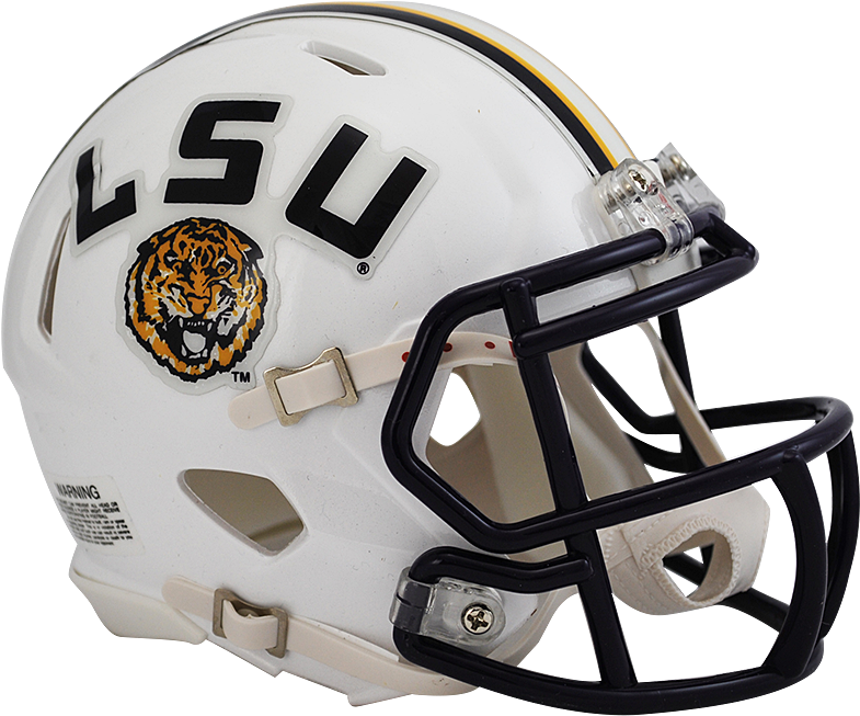 Lsu White Speed Mini Helmet - Lsu Helmet (900x812), Png Download