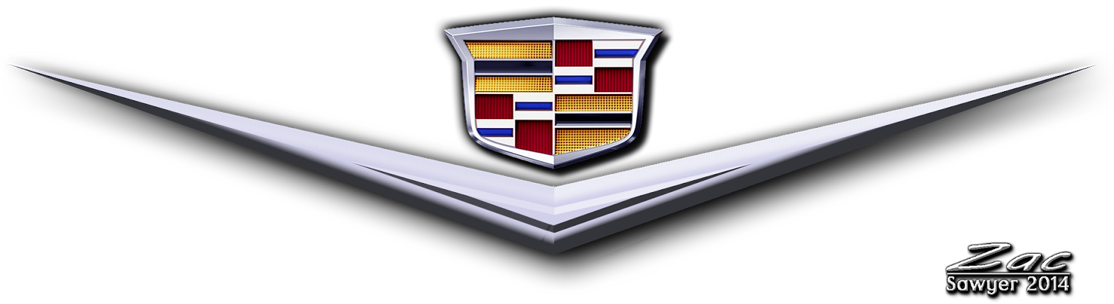 Cadillac V Logo (1600x462), Png Download