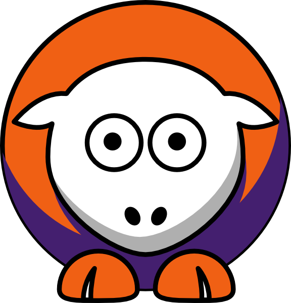 Sheep - Clemson Tigers - Team Colors - College Football - North Dakota State Bison Football (576x600), Png Download