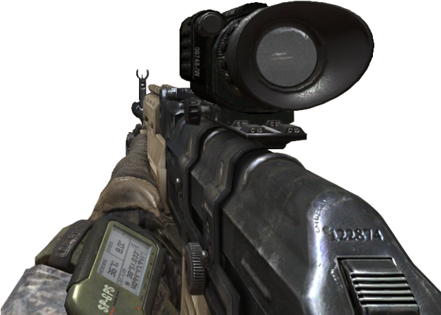 Drawn Sniper Bo3 Sniper - Modern Warfare 2 Ak 47 Thermal (640x480), Png Download