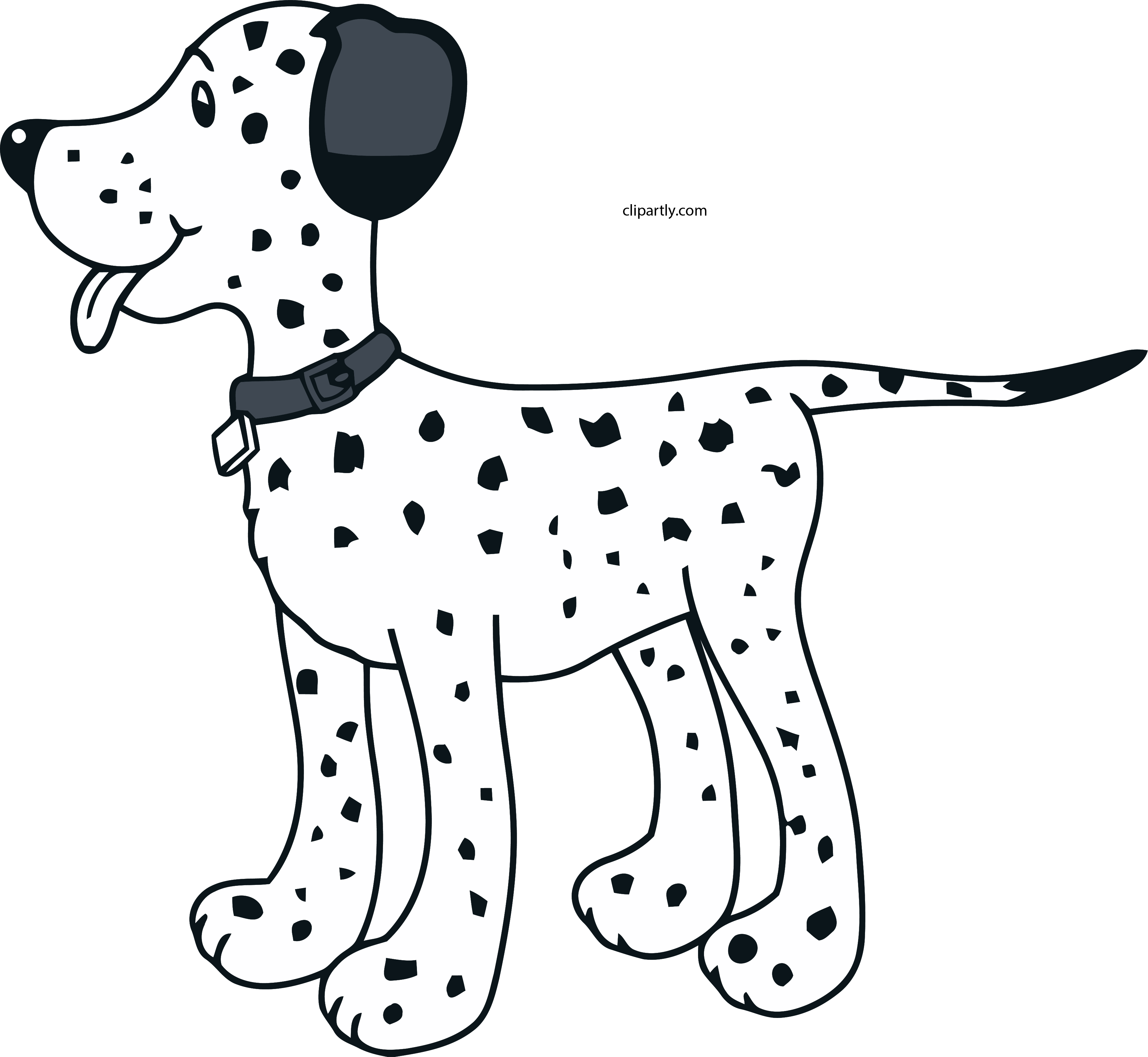 Dalmatian Fire Dog Clip Art Clipart Png - Clip Art (3615x3329), Png Download