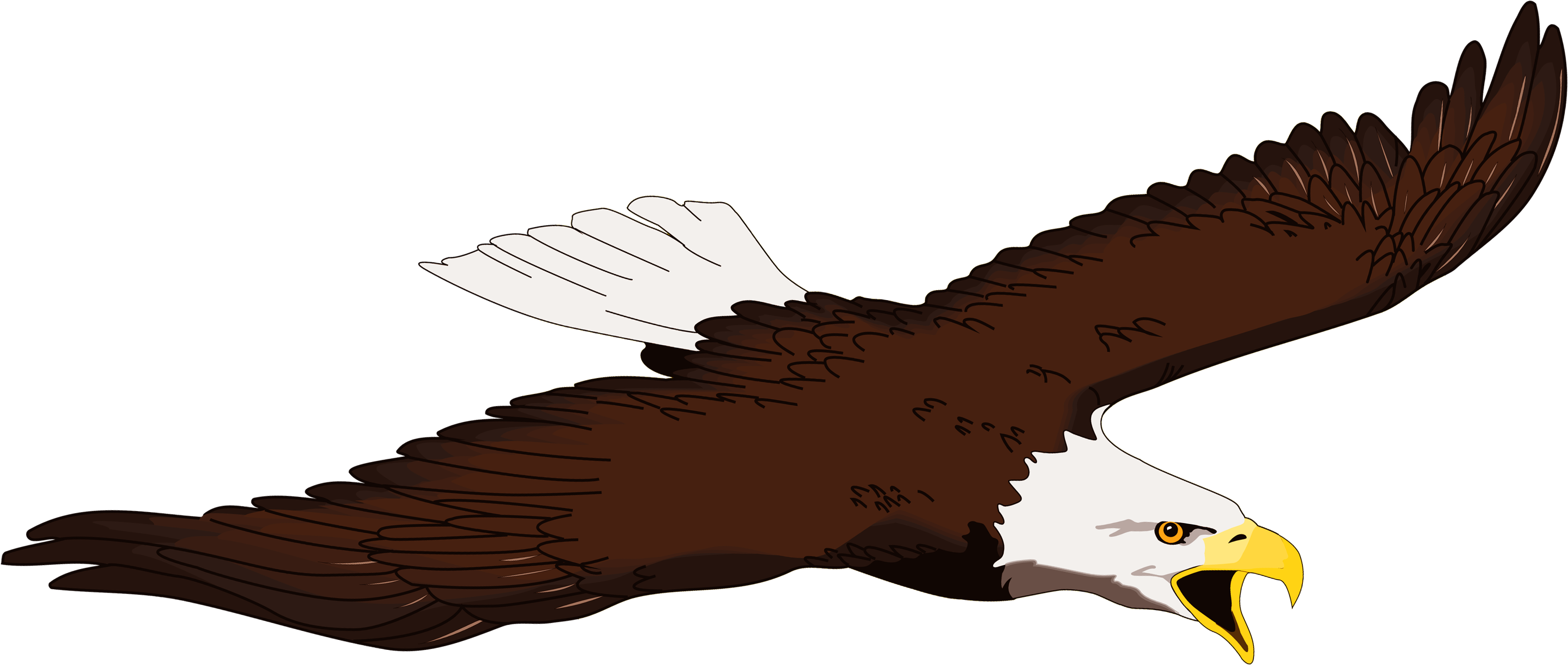 Eagle Clipart Free Clipart - Icon (3407x1678), Png Download