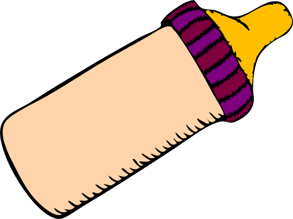 Baby Girl Clipart Free - Baby Bottle Clip Art (600x450), Png Download