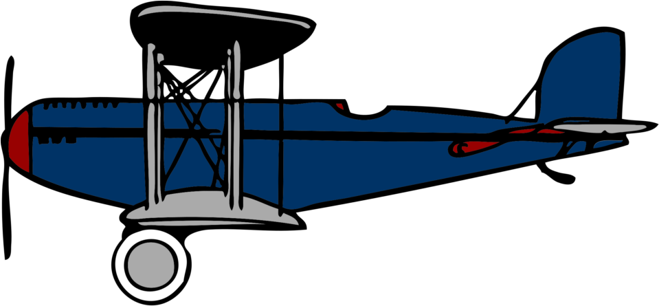 Download Free Printable Clipart And Coloring Pages - Cartoon Plane Side View (1024x474), Png Download