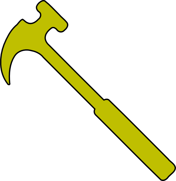 Gold Hammer Clip Art A - Gold Hammer Clip Art (582x598), Png Download