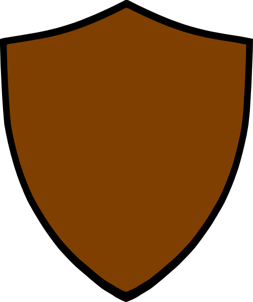 Brown Clipart Shield - Shield Logo Brown Png (498x595), Png Download
