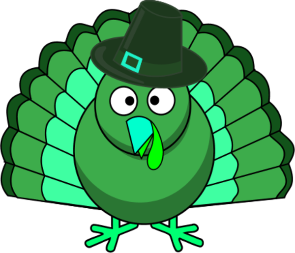 Turkey Clipart Green - Turkey Cartoon (600x515), Png Download