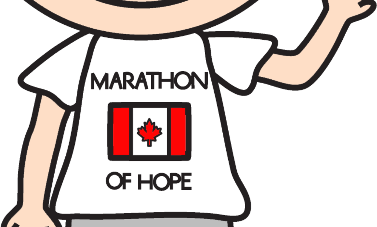 Terry Fox Run - Terry Fox Run Cartoon (1430x760), Png Download