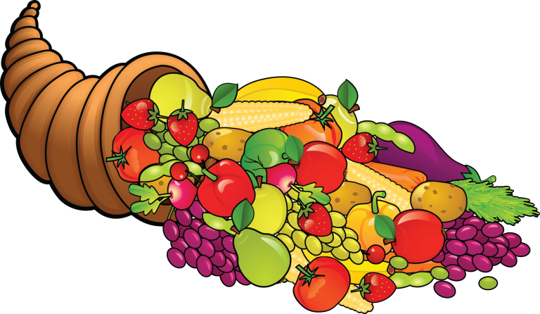 Clipart Free Stock Happy Pictures Messages - Thanksgiving Food Clip Art (768x446), Png Download