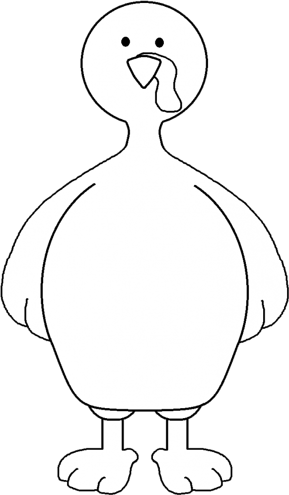 Turkey Feather Turkey Black And White Turkey Thanksgiving - Cartoon Turkey No Feathers (666x1024), Png Download