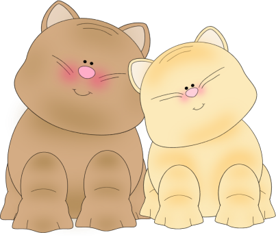 Two Cats Clipart (403x346), Png Download