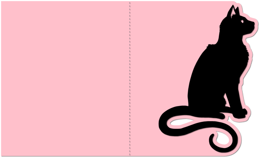 Download Make A Pop Up Cat Clipart Black Cat Whiskers - Free Svg Cat Cards (900x545), Png Download
