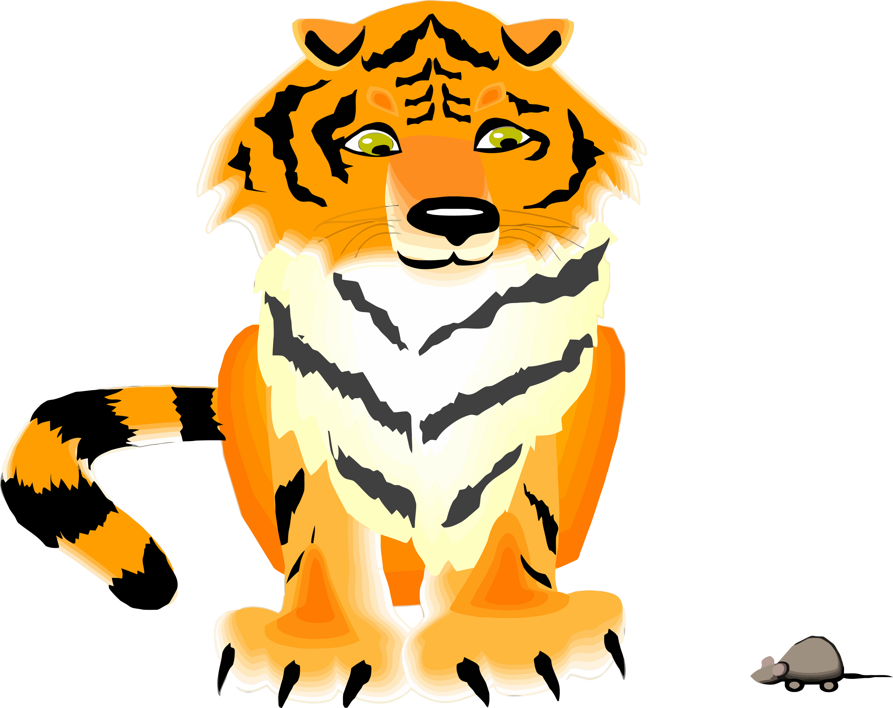 Download Free Printable Clipart And Coloring Pages - Proud To Be A Tiger Large Wall Clock (750x608), Png Download