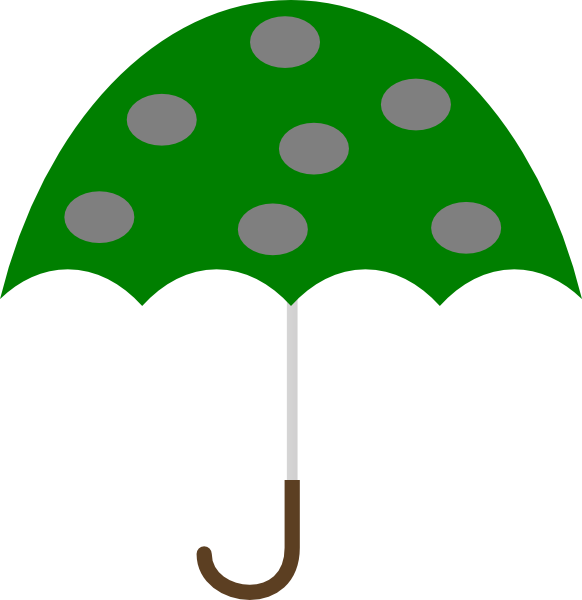 This Free Clipart Png Design Of Green Umbrella Clipart (582x600), Png Download
