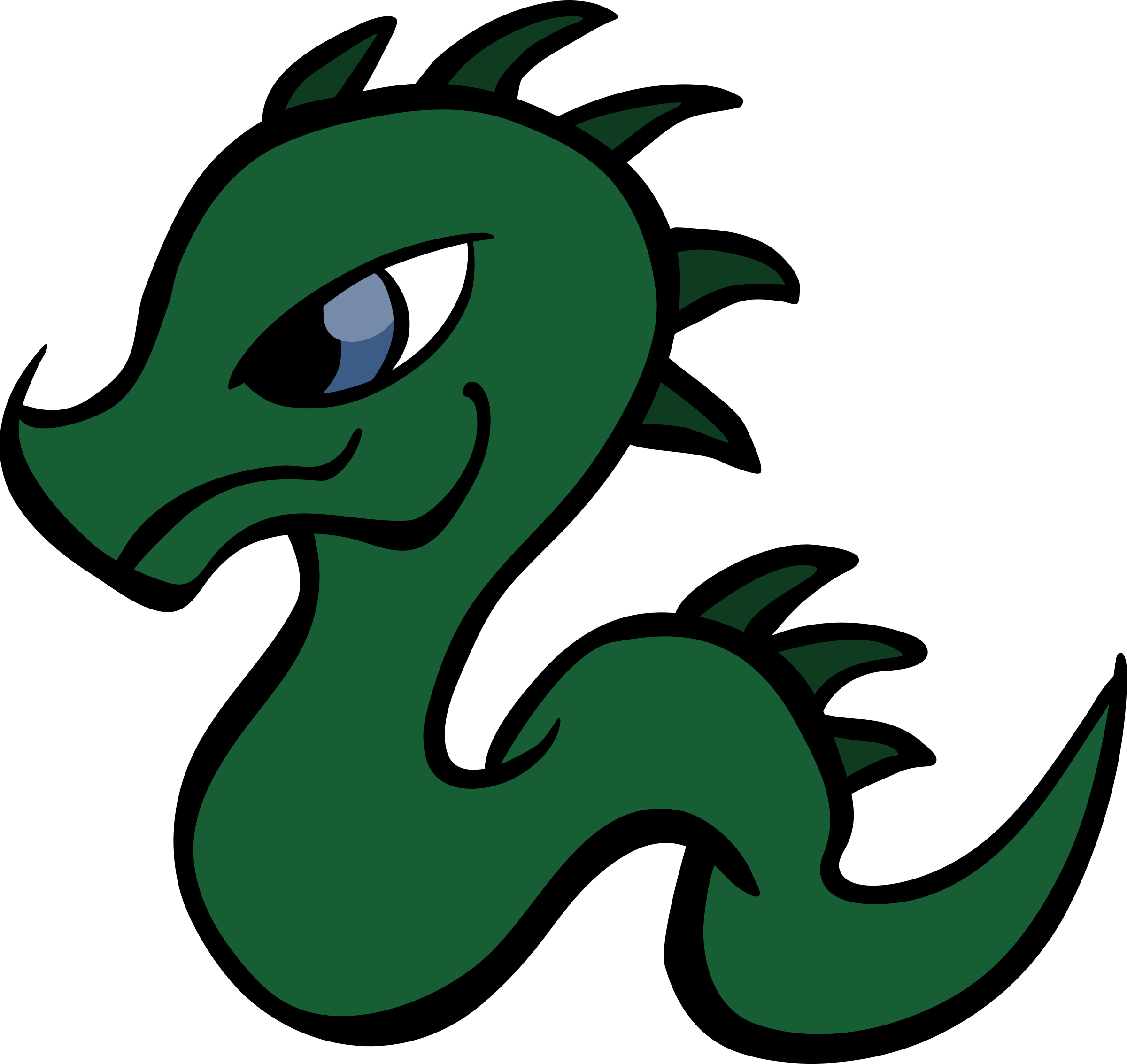Clipart Png Library Download - Dragon Clipart (2400x2266), Png Download