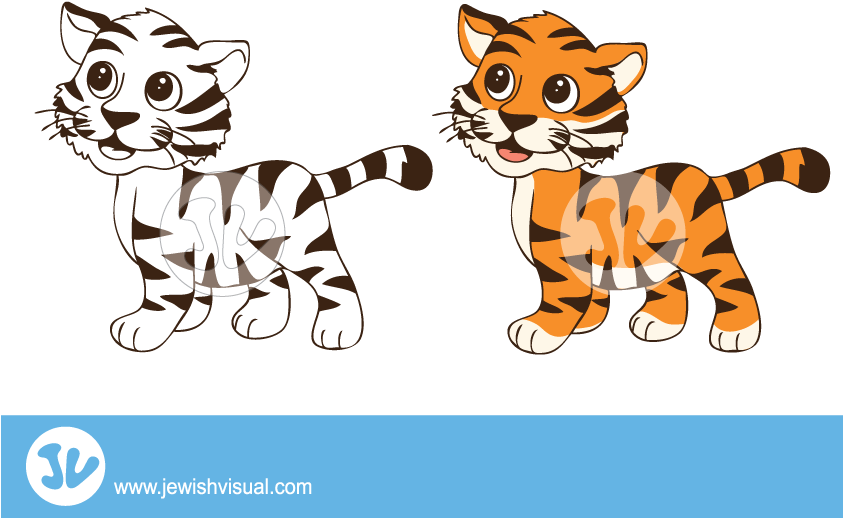 Tiger-clipart - טיגריס ציור (842x595), Png Download