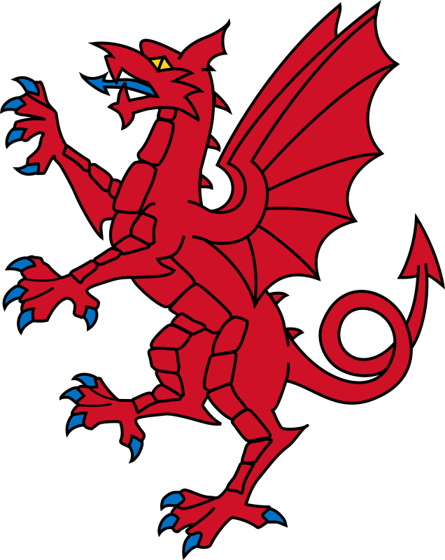 Dragon Free To Use Clip Art - Flag: Somerset (636x800), Png Download