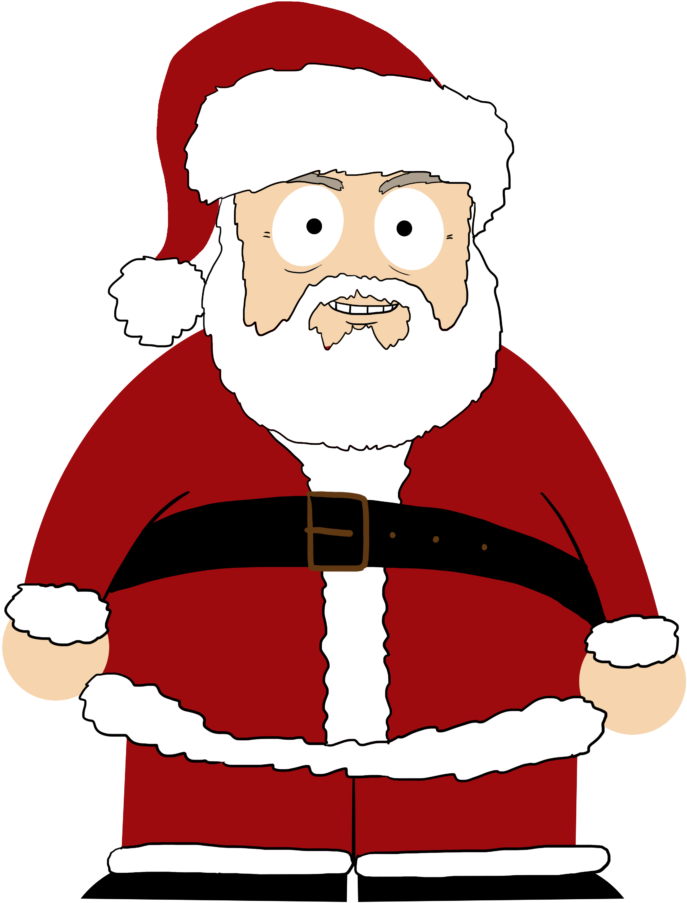 Clipart Of A Cartoon Christmas Santa Claus Giving A - Santa Claus (901x1024), Png Download