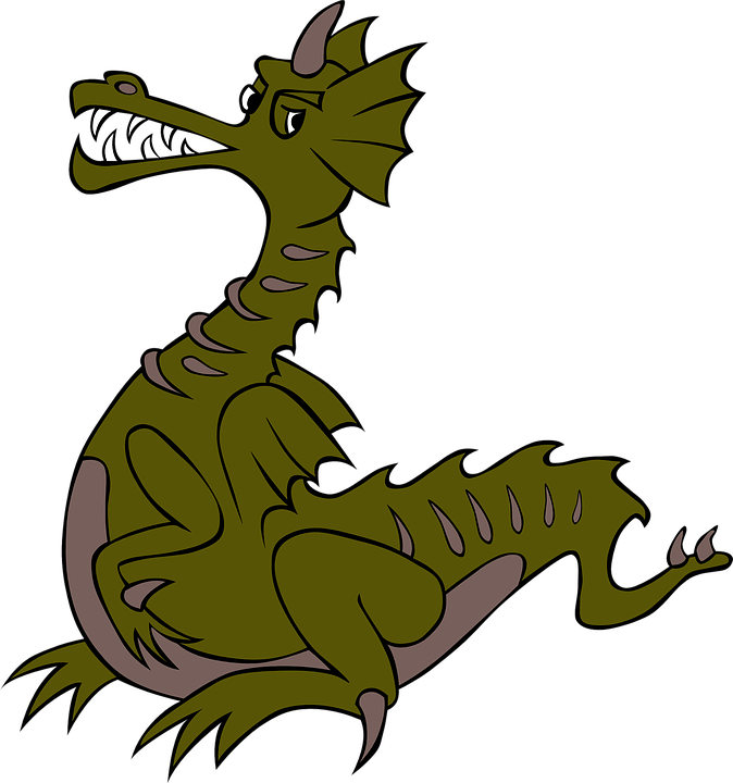Chinese, Dragon Free Images On - Green Dragon Cartoon Png (674x720), Png Download