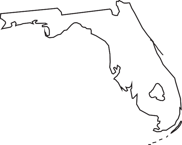 Outline Clip Art At - Florida State Outline Png (600x478), Png Download