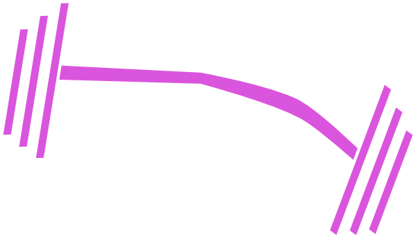 Purple Dumbbell Png (600x345), Png Download