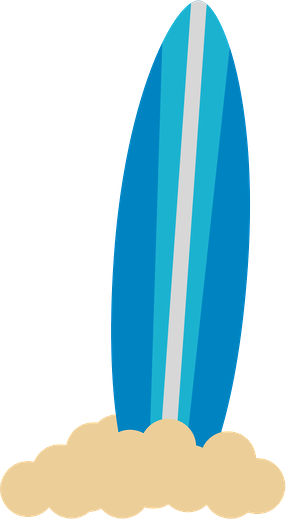 Surfboard Clipart Blue - Surf Minus (286x519), Png Download