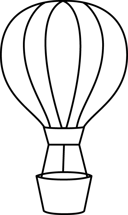 Hot Air Balloon Term Goals - Colour In Hot Air Balloon (446x747), Png Download