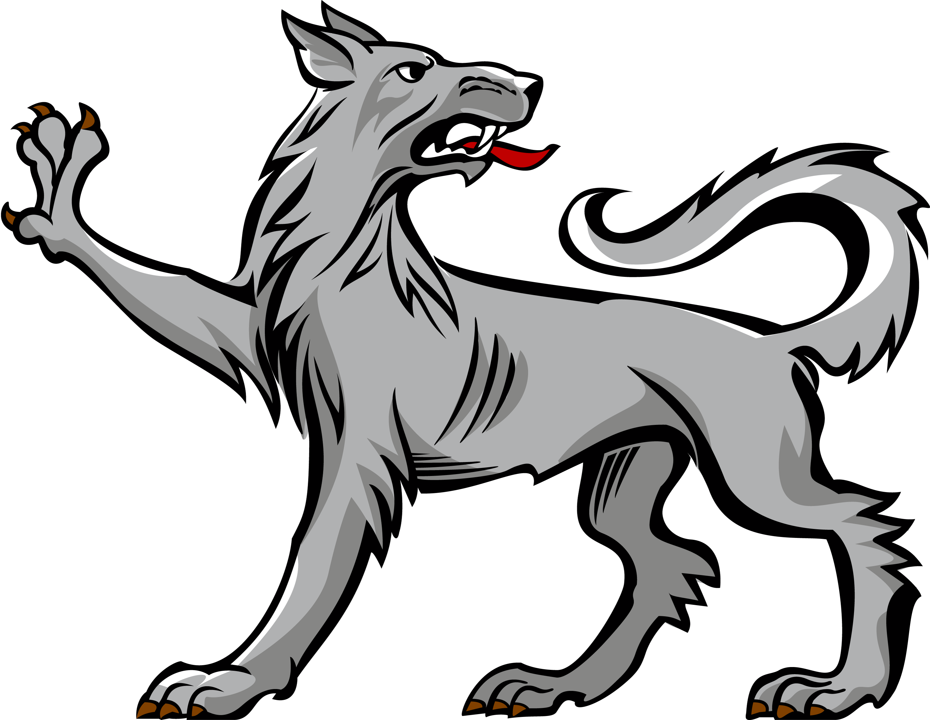 Download HD Wolf Clipart Heraldic - Coat Of Arms Symbols Dog Transparent  PNG Image - NicePNG.com, image size:3000x2325
