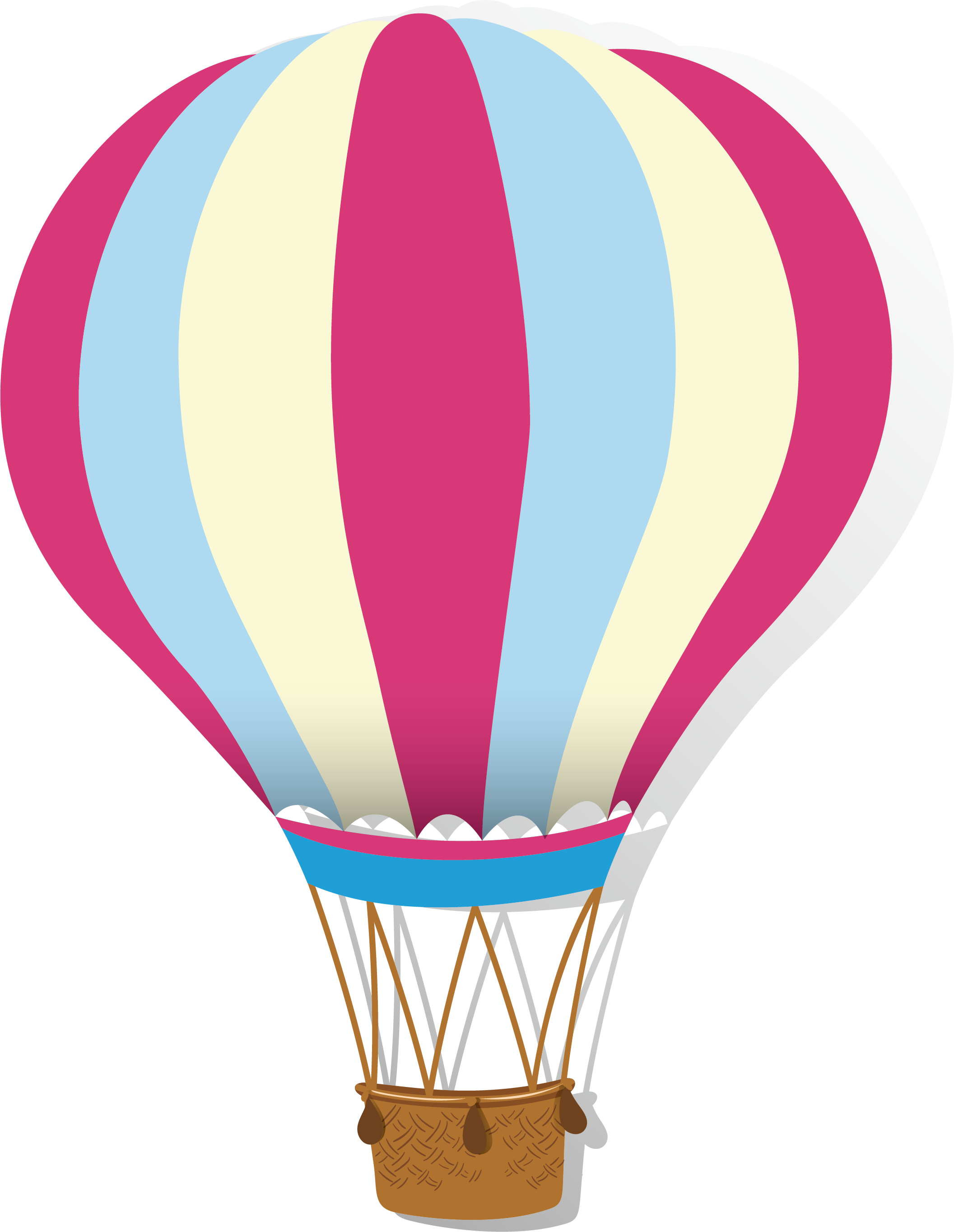 Airplane Stripe Transprent Free - Balão De Ar Quente Png (2113x2727), Png Download