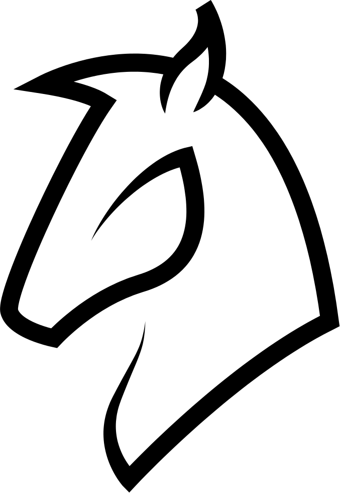 Horse Head Outline (677x981), Png Download