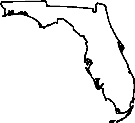 Florida Outline Png Svg Freeuse Download - State Of Florida Transparent (500x500), Png Download