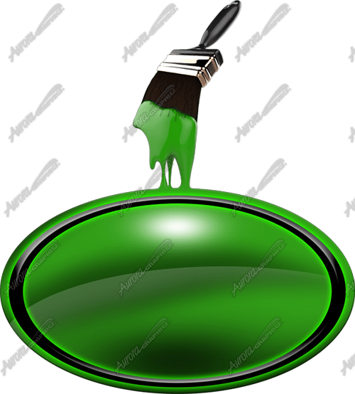 Paint Brush Drip Sign Blank - Paintbrush (500x554), Png Download