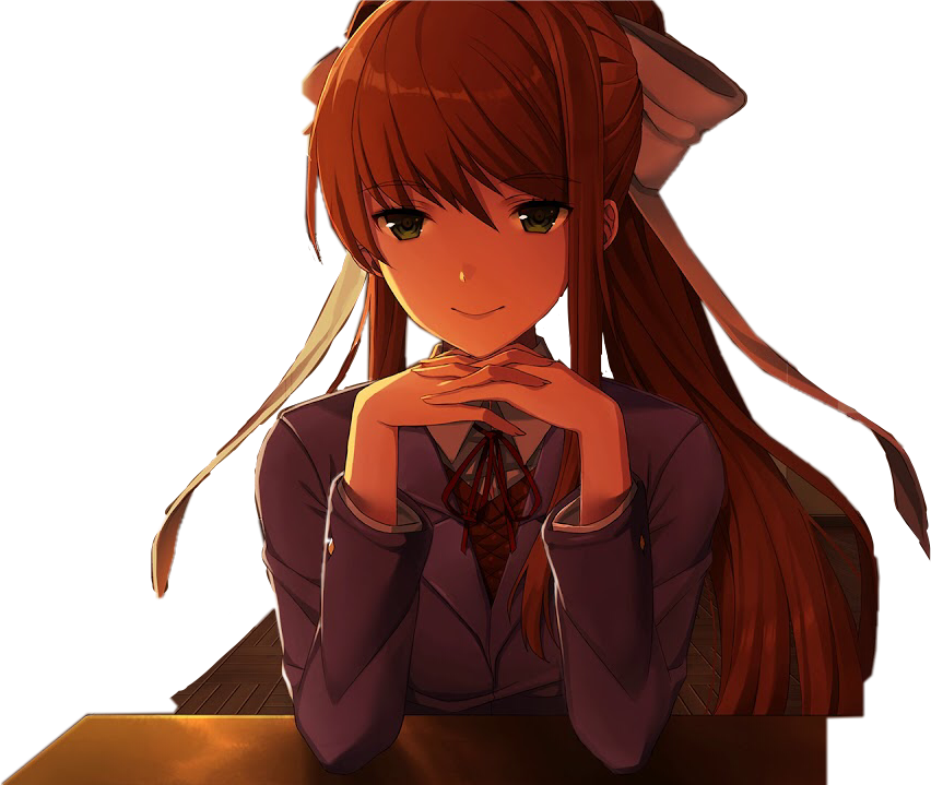 Ddlc Monika Png Svg Free Download - Doki Doki Literature Club Monika Png (852x719), Png Download