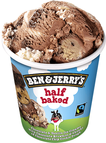 Half Baked Ben And Jerry (374x479), Png Download