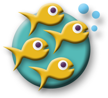 Tiny Bubbles I - Coral Reef Fish (385x350), Png Download