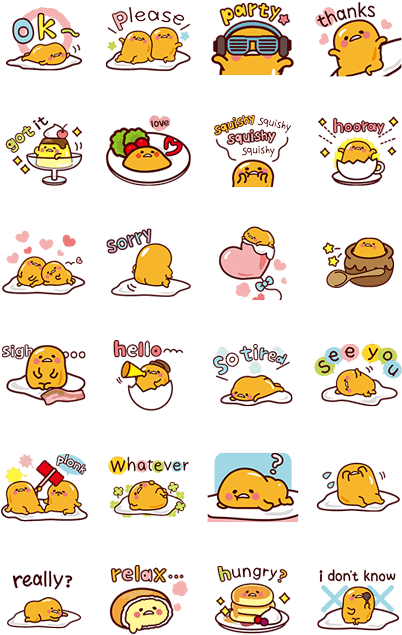 Nice And Over Easy - Gudetama Stickers Printable (420x673), Png Download