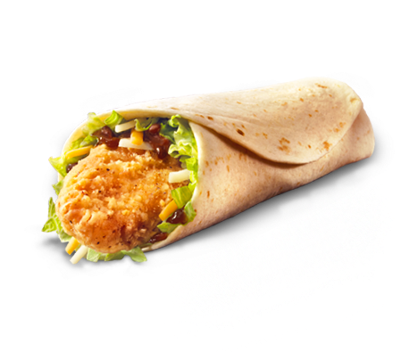 Png Royalty Free Stock Burrito Transparent Crispy Chicken - Chicken Snack Wrap (448x415), Png Download