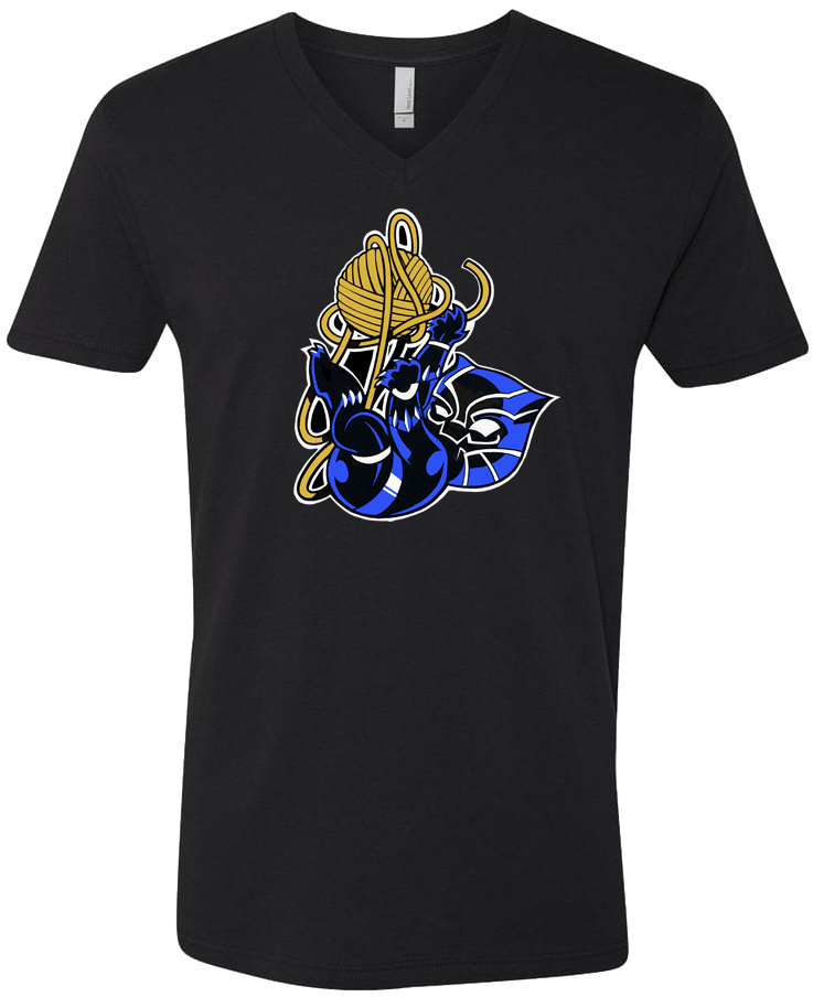 Chibi Black Panther Men's V Neck T Shirt (800x1000), Png Download