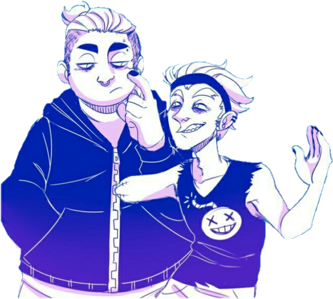 Junkrat Roadhog Overwatch Videogame Teenagers Teenager - Overwatch High School Au Mako (678x626), Png Download