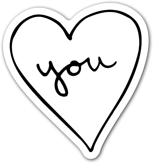 Hand Drawn Heart, So Simple But So Nice For A Sticker - Drawing (563x600), Png Download