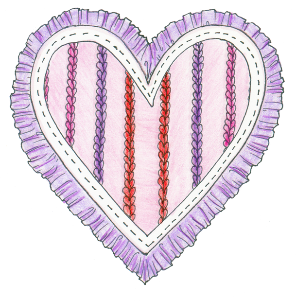 Color Art Hearts - Heart (609x619), Png Download