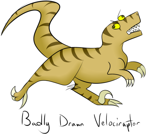 Drawn Velociraptor Transparent - Jurassic Park (900x669), Png Download