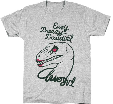 Easy Breezy Beautiful, Clever Girl Velociraptor Mens - Doctor Shirt (484x484), Png Download