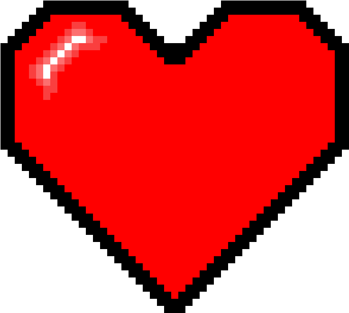 Pixel Heart - Valentine's Day Clip Art Free (1400x1400), Png Download