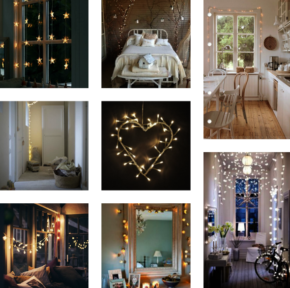 Fairy Light Collage2 - Minisun Silver Metal Heart Wreath & Warm White (590x585), Png Download