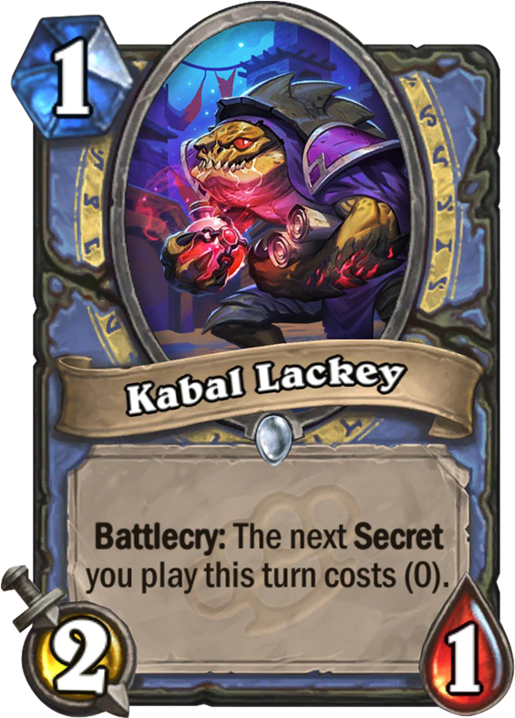 Kabal Lackey Card - One Night At Karazhan Cards (567x811), Png Download