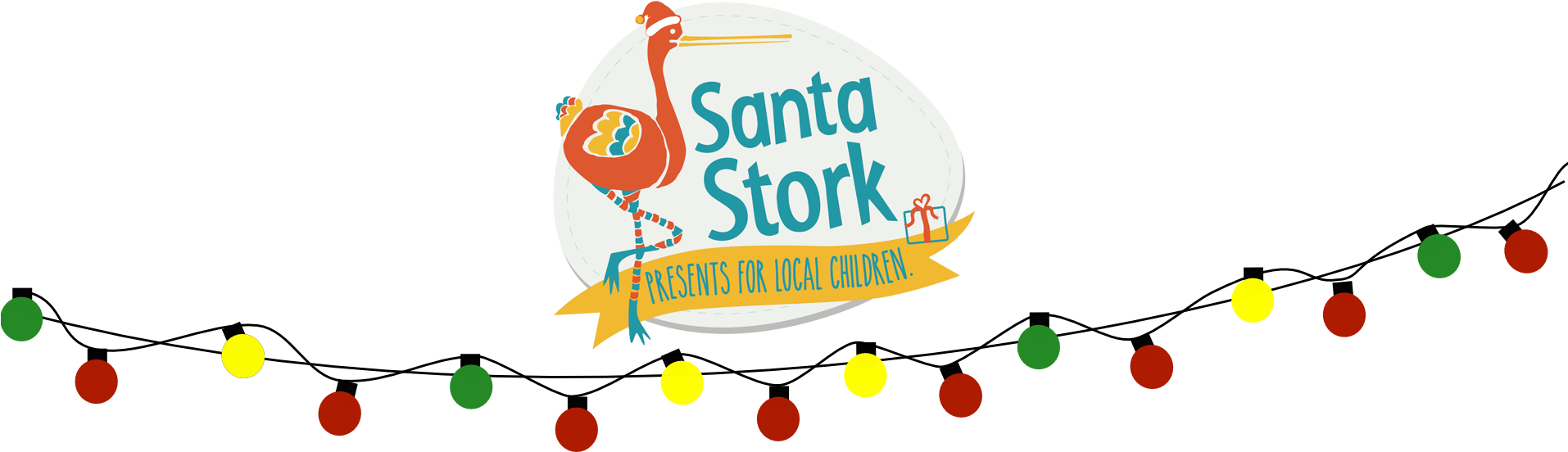 Last Year's Santa Stork Campaign Saw Brand New Presents - Transparent Background Christmas Lights Clip Art (1913x578), Png Download