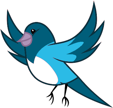 Blue Bird Vector By Blackstar - Deviantart (1006x402), Png Download
